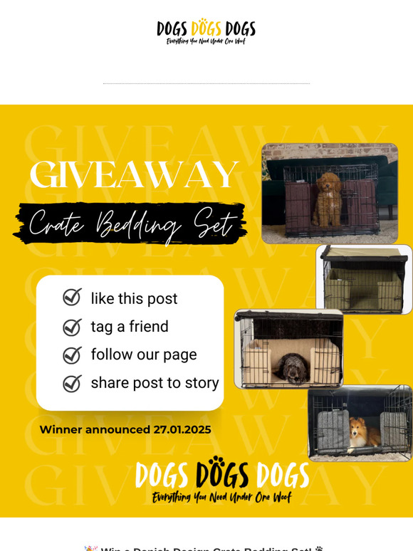 🎉 Win a Danish Design Crate Bedding Set! 🐾