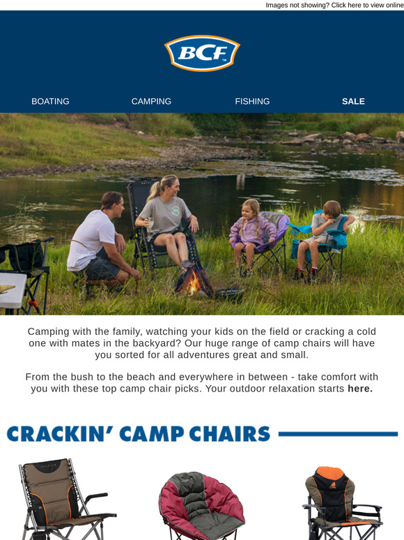 Choose your perfect camp chair, —.