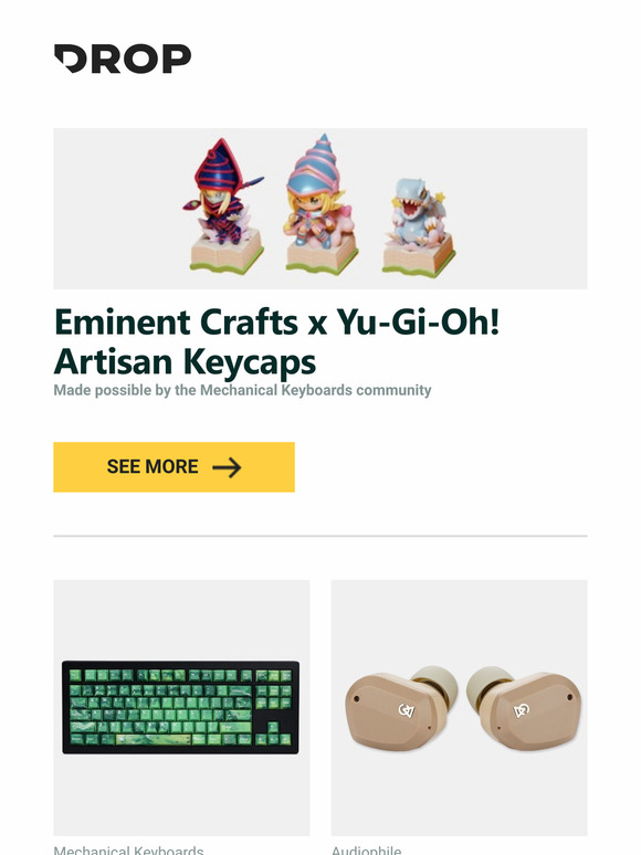 Drop: Eminent Crafts x Yu-Gi-Oh! Artisan Keycaps, Drop DCX Green Marble ...
