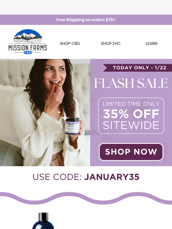 One-Day Flash Sale: Save 35% Sitewide!