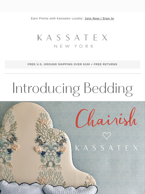 New: Chairish x Kassatex Bedding