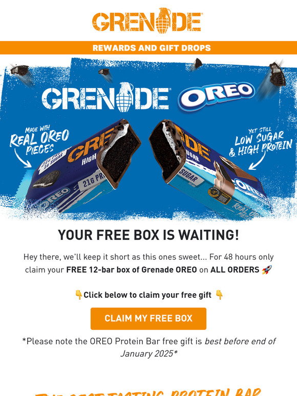 A FREE Box Of Grenade OREO Is Waiting 👀