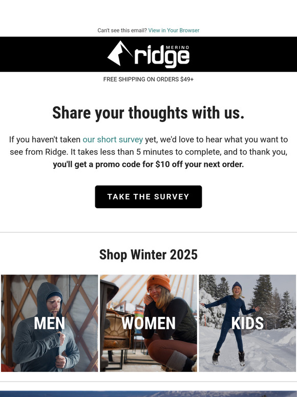 Get $10 off for taking our survey
