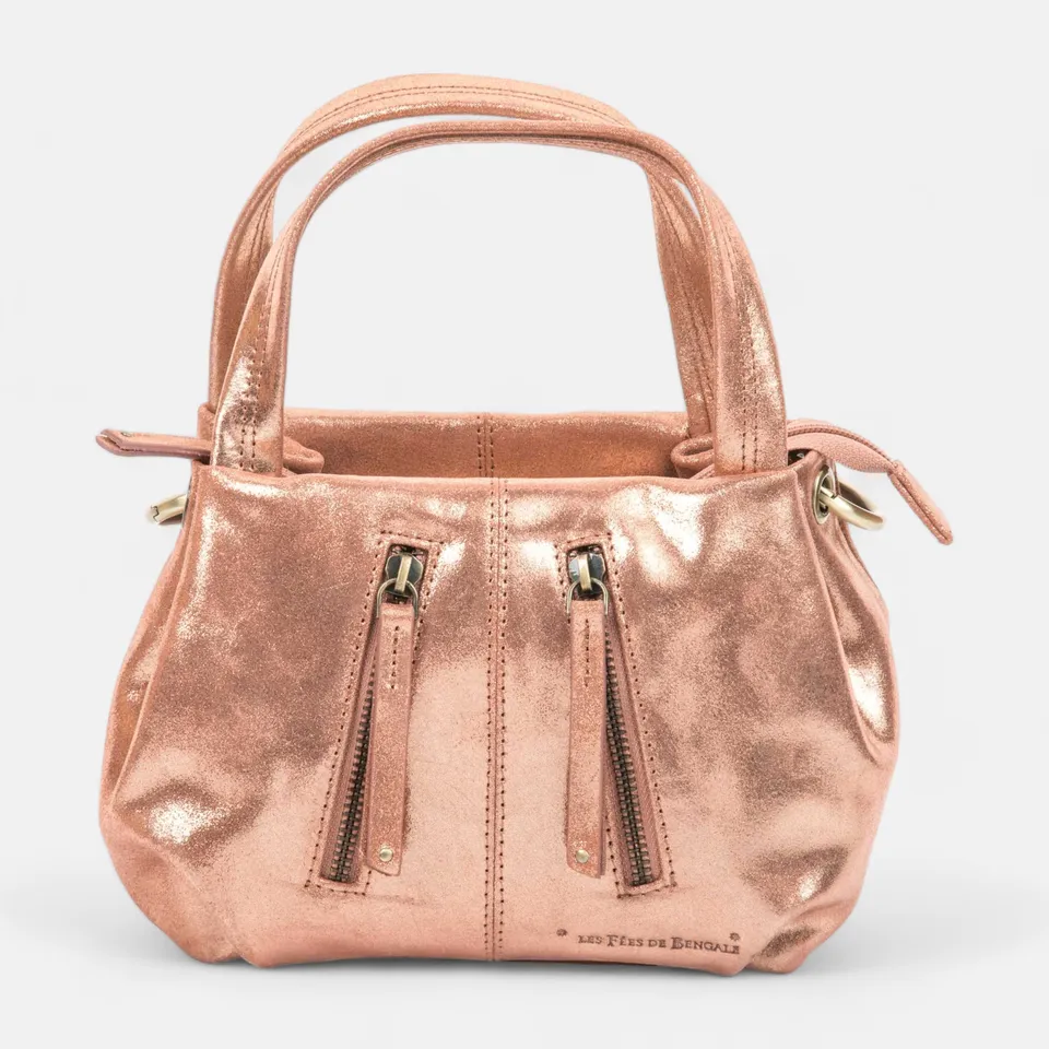 Sac bandoulière en cuir camel