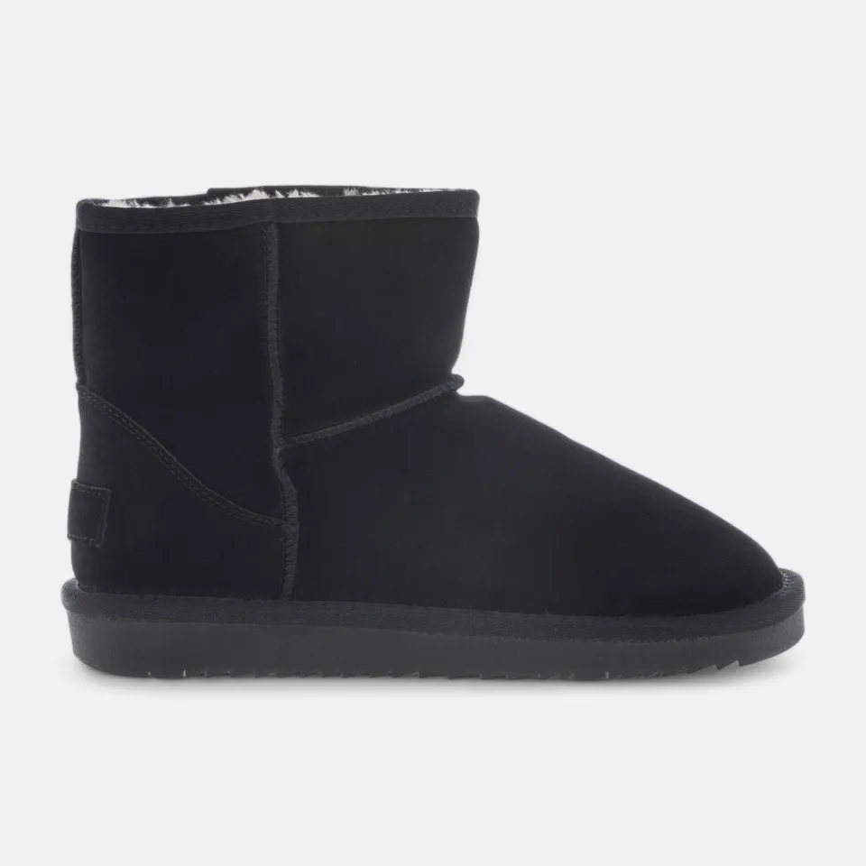 Boots Femme en cuir noir