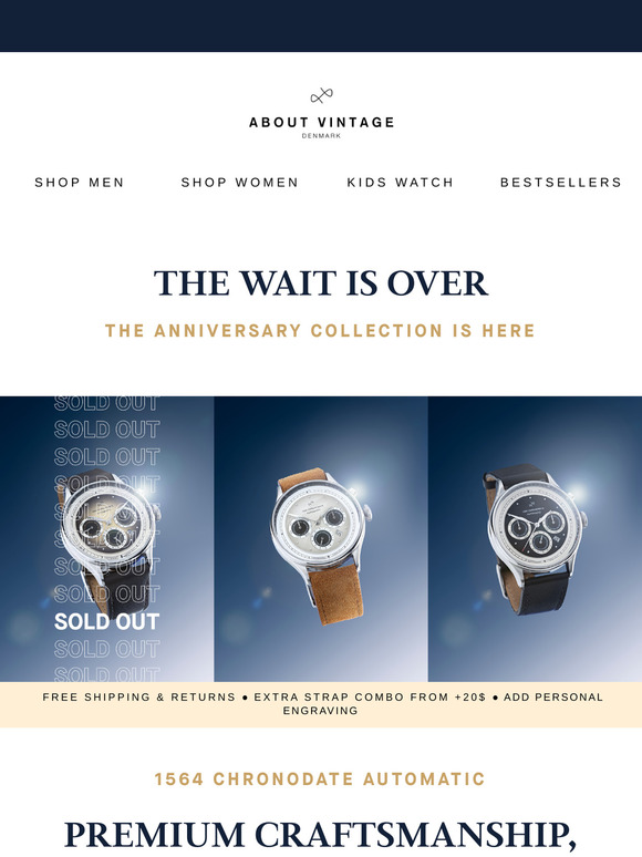 ☕️🍸 1564 Chronodate in Black & Off White is now Launched!