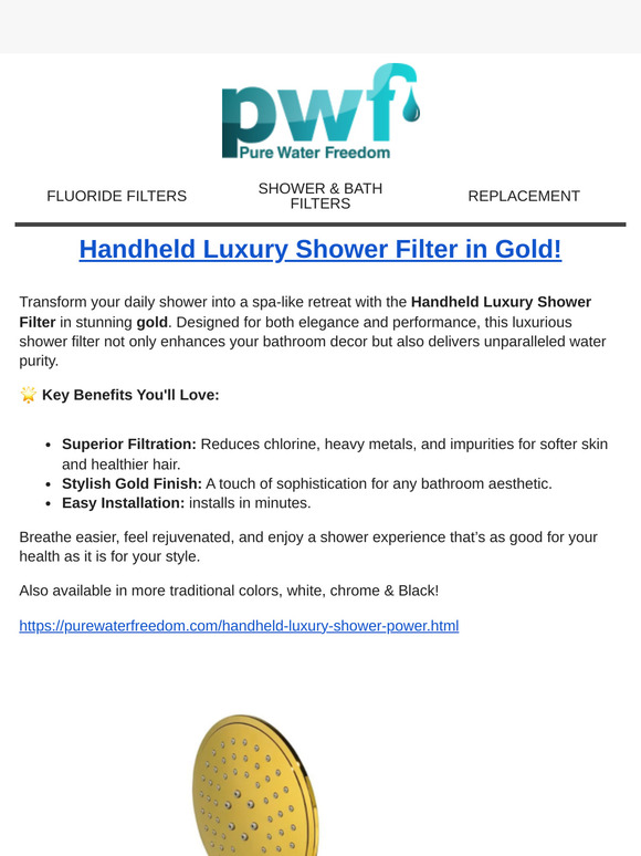 The Gold Standard in Showerhead Filters!🚿