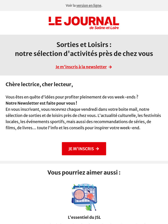 Vous ne savez pas quoi faire ce week-end ?
