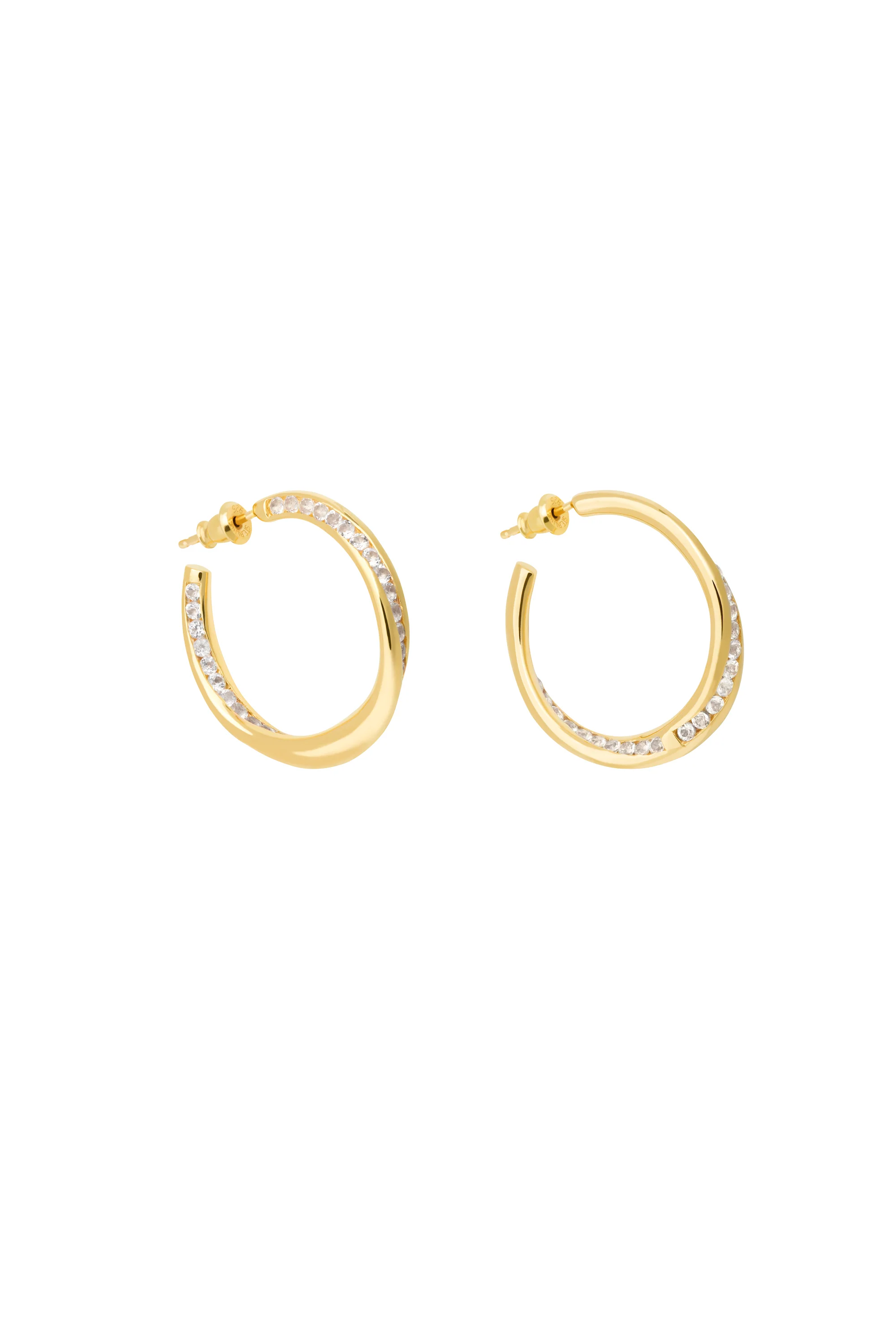 Image of White Seashell Hoops