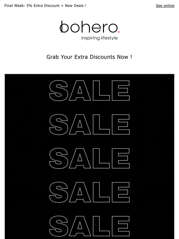 Final Week: 5% Extra Discount + New Deals !