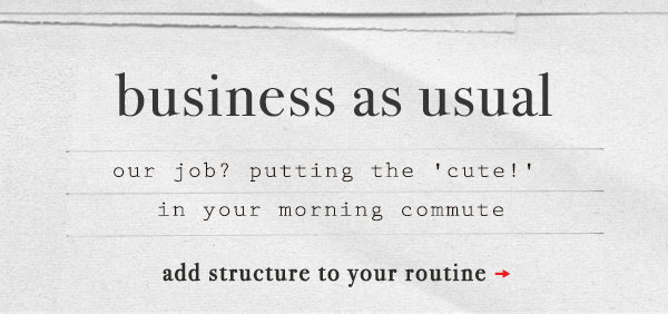 add structure to your routine