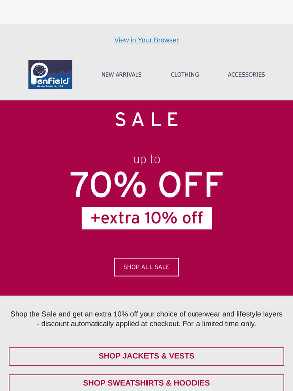 Sale News: Extra 10% Off