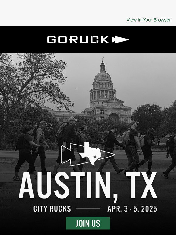 GORUCK: Get Ready to Ruck in Austin | Milled
