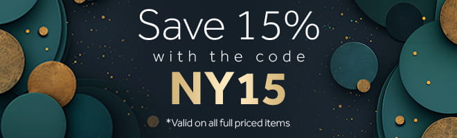 Save 15% with the code NY15