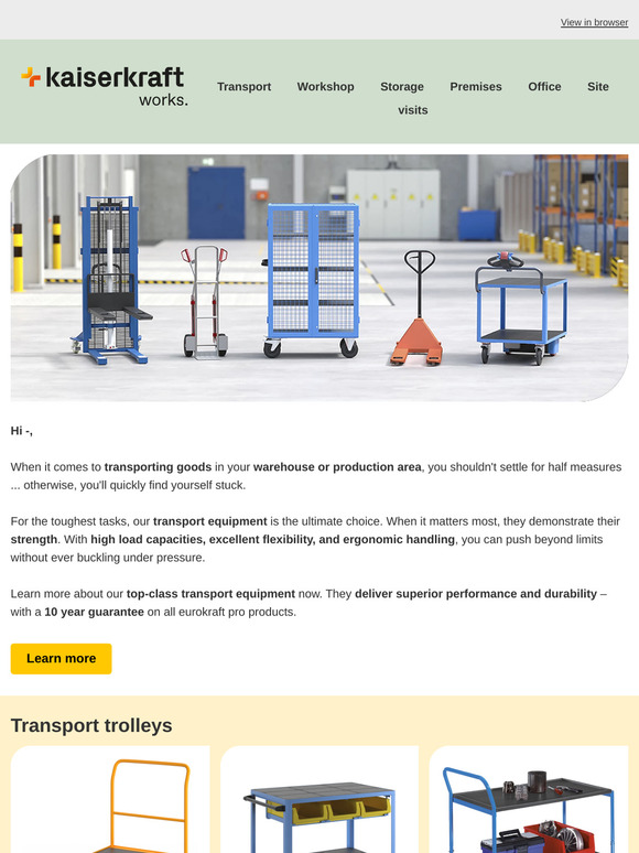 Transport and handle warehouse goods with ease