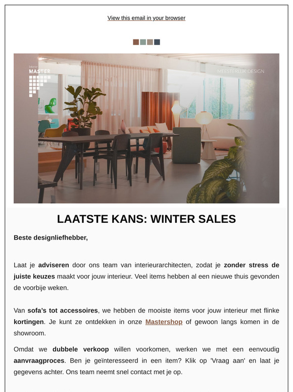 Meesterlijke winter solden - nog tot 31 januari.
