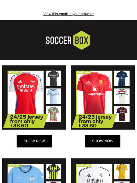 24/25 Jerseys from Only £34.50 🔥