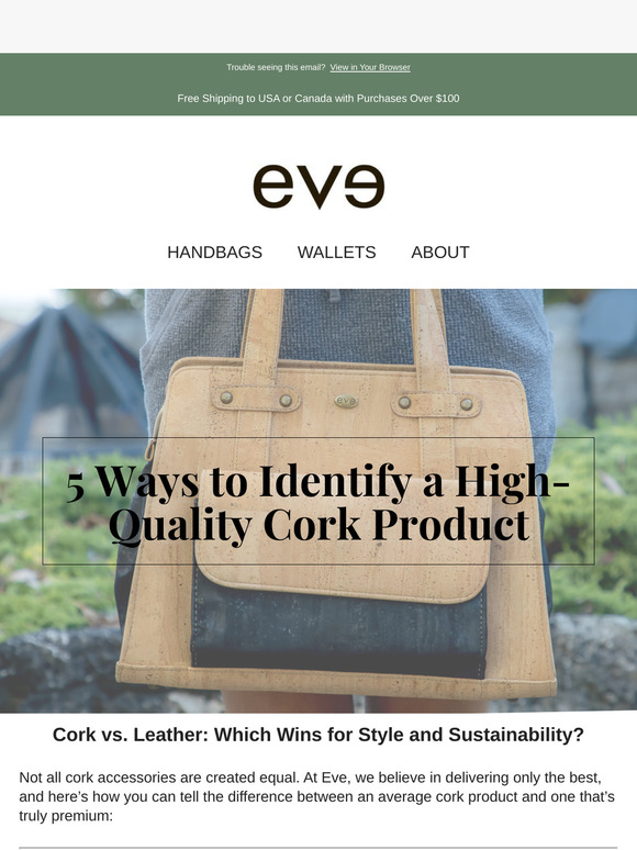 How to Spot a High-Quality Cork Handbag: 5 Key Features
