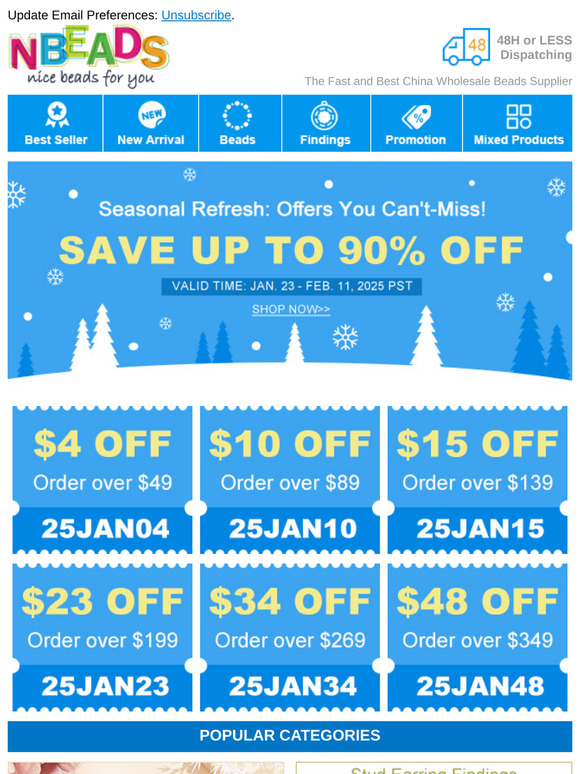 Seasonal Refresh: Offers You Can't-Miss！