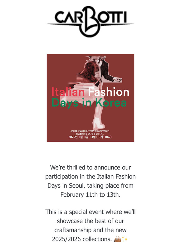 Italian fashion days in Seoul!