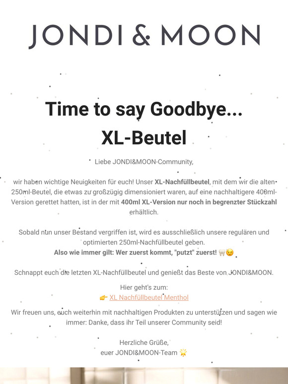 JONDI&MOON | Time to say Goodbye... XL Beutel 🥲