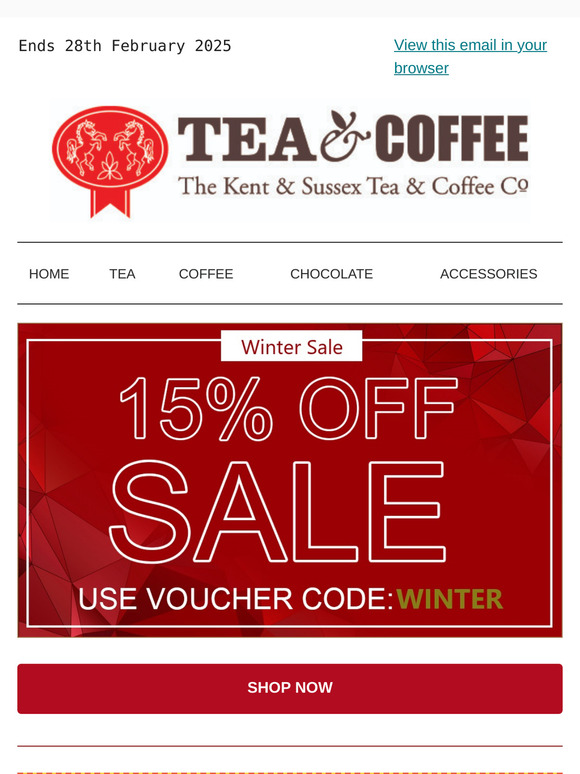 Our 15% OFF Winter Sale is Now On