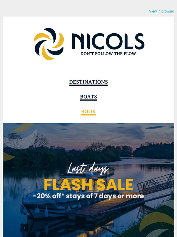 Last days at 20% off