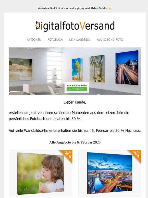 Gestalte jetzt dein Fotobuch und spare bis 30%!