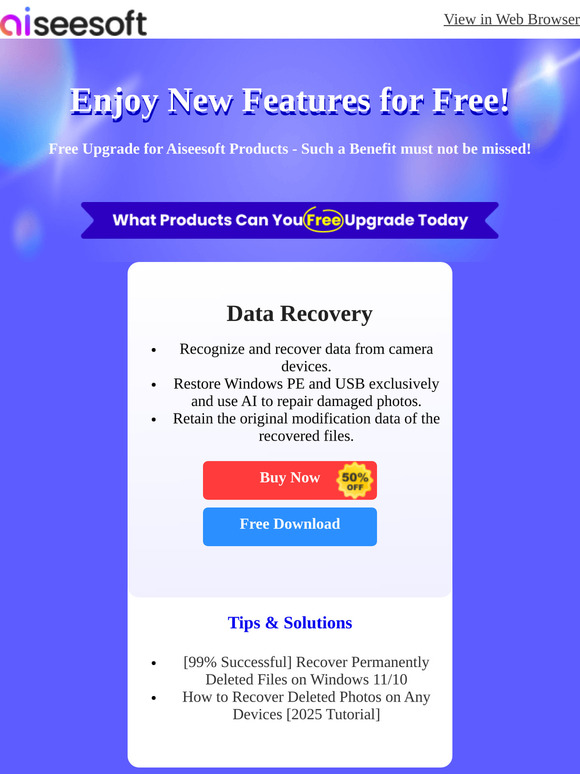 Free Upgrade Your App - Better Service with Less Cost