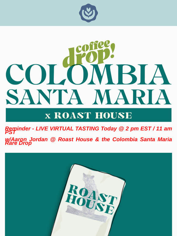 REMINDER - Today is the Live (Free) Virtual Tasting of the RARE DROP Santa Maria
