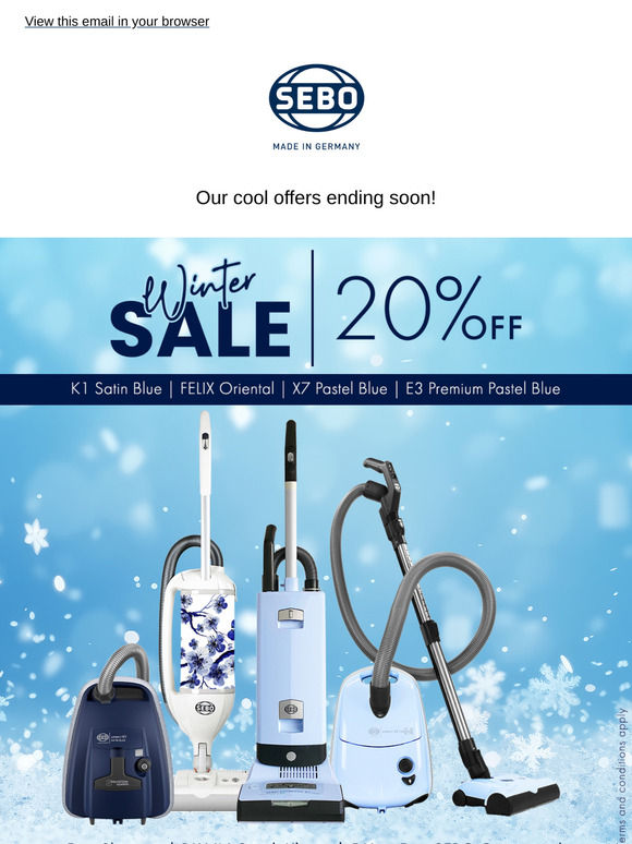 Cool SEBO offers ending soon ❄️