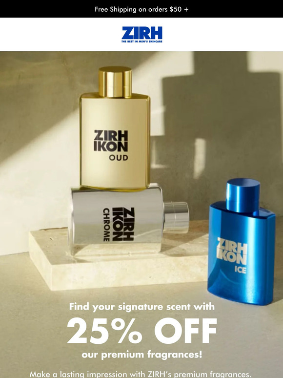 Save 25% Off ZIRH Fragrances and Smell Great in 2025
