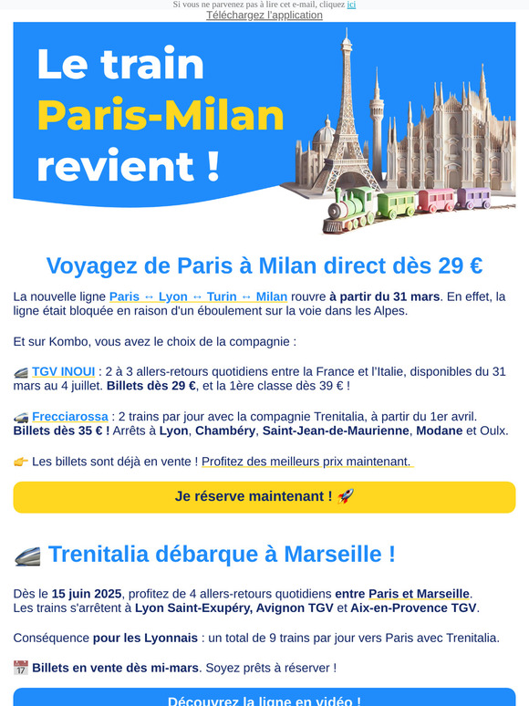 9 trains par jour entre Paris et...