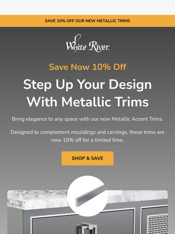 NEW Metallic Trims. Now 10% Off