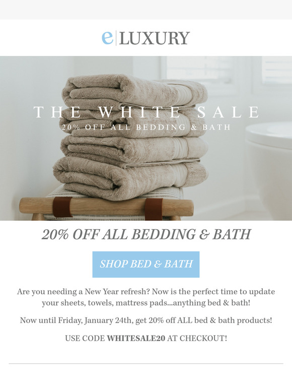 LAST DAY‼️ 20% OFF ALL BED & BATH‼️