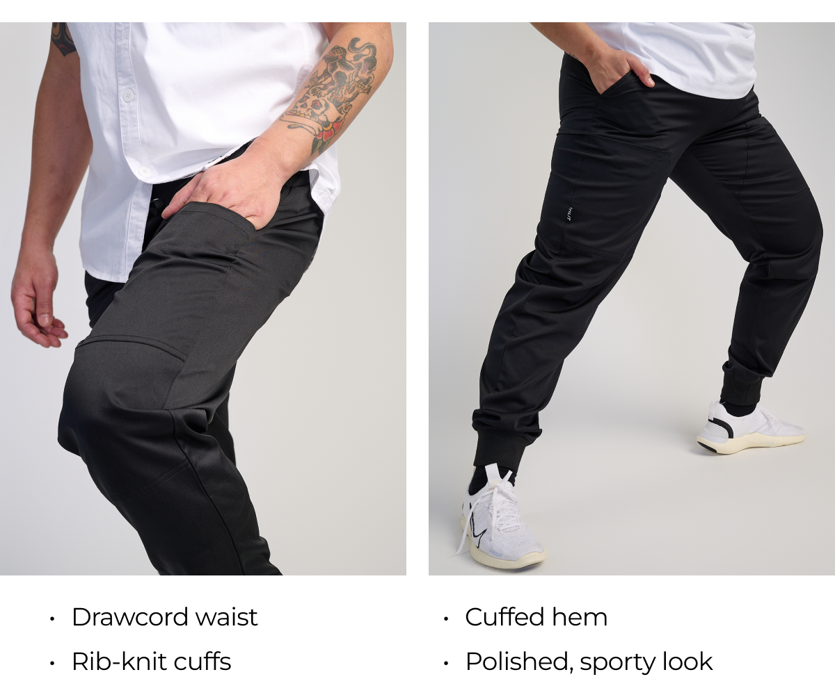-Drawcord waist -Rib-knit cuffs -Cuffed hem -Polished, sporty look