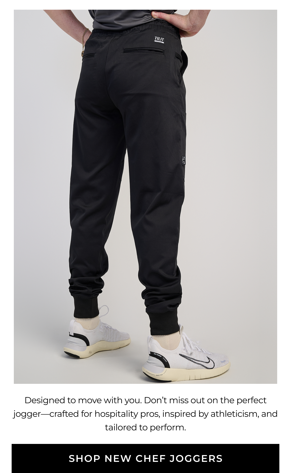 Designed to move with you. Don’t miss out on the perfect jogger—crafted for hospitality pros, inspired by athleticism, and tailored to perform. [SHOP NEW CHEF JOGGERS]
