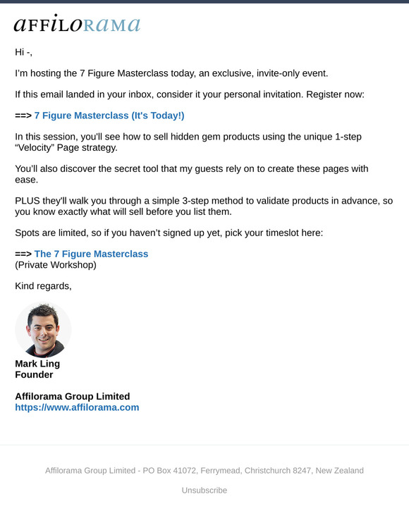 7 Figure Masterclass (It's Today!)