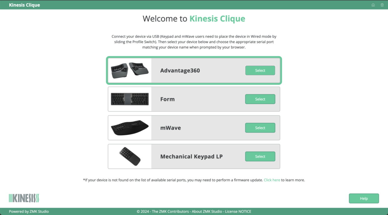 Kinesis Clique for Advantage360 Pro