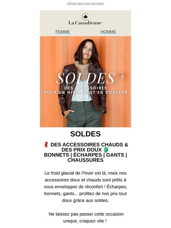 🧣 Soldes : Accessoires pour rester bien au chaud cet hiver.