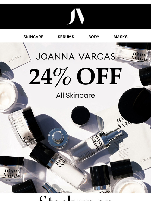 One more day of 24% off all skincare