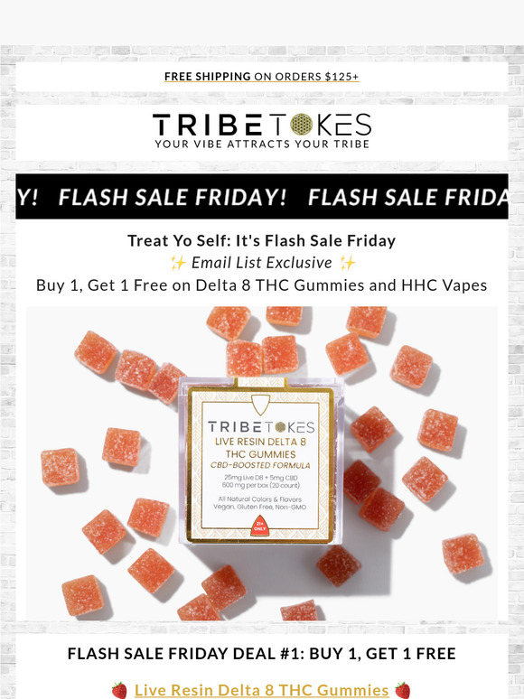 Flash Sale Fri 🌈 ❄️ Live Resin Gummies + HHC Vapes
