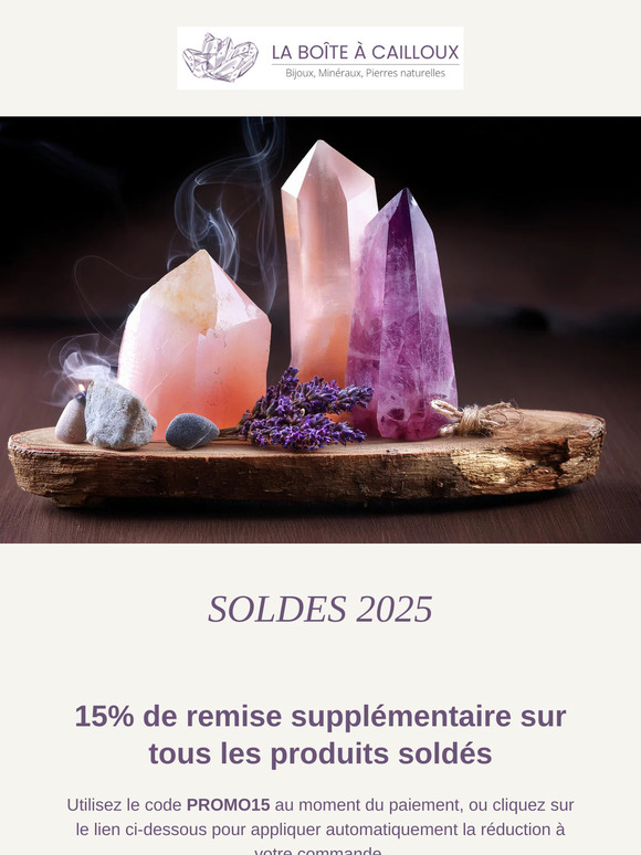 Plus qu'une semaine de soldes: -15% de remise supplémentaire sur tous les produits soldés avec le code PROMO15