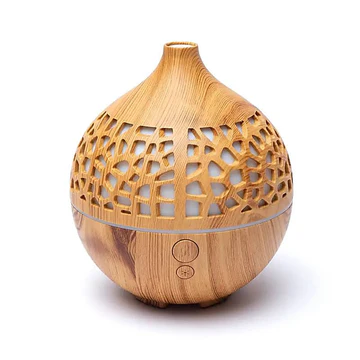 Diffuseur d'arômes et huiles essentielles Déco rond naturel USB