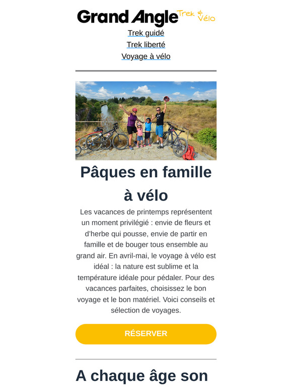 À Pâques, partez en famille à vélo
