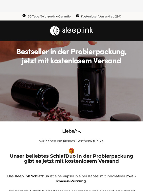 Unser beliebtes SchlafDuo in der Probierpackung - versandkostenfrei 🎁