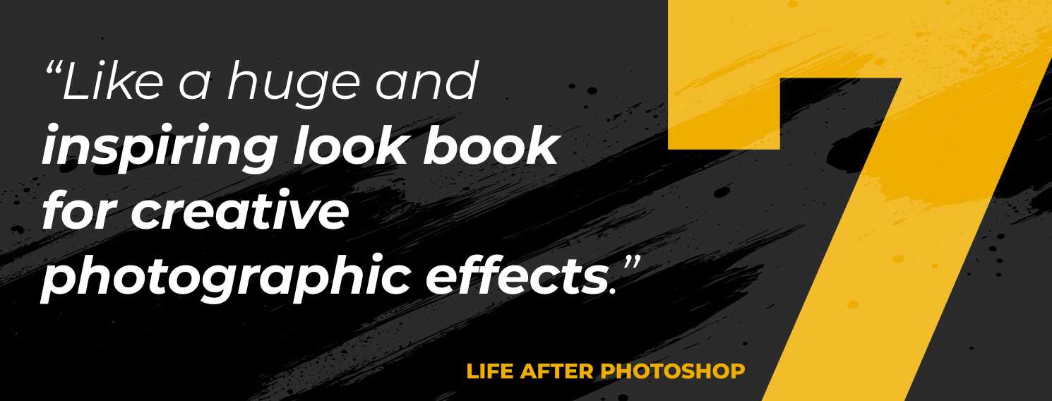 Like a huge and inspiring look book for creative photographic effects.