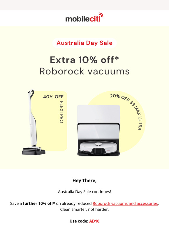 ⚡Extra 10% off Roborock