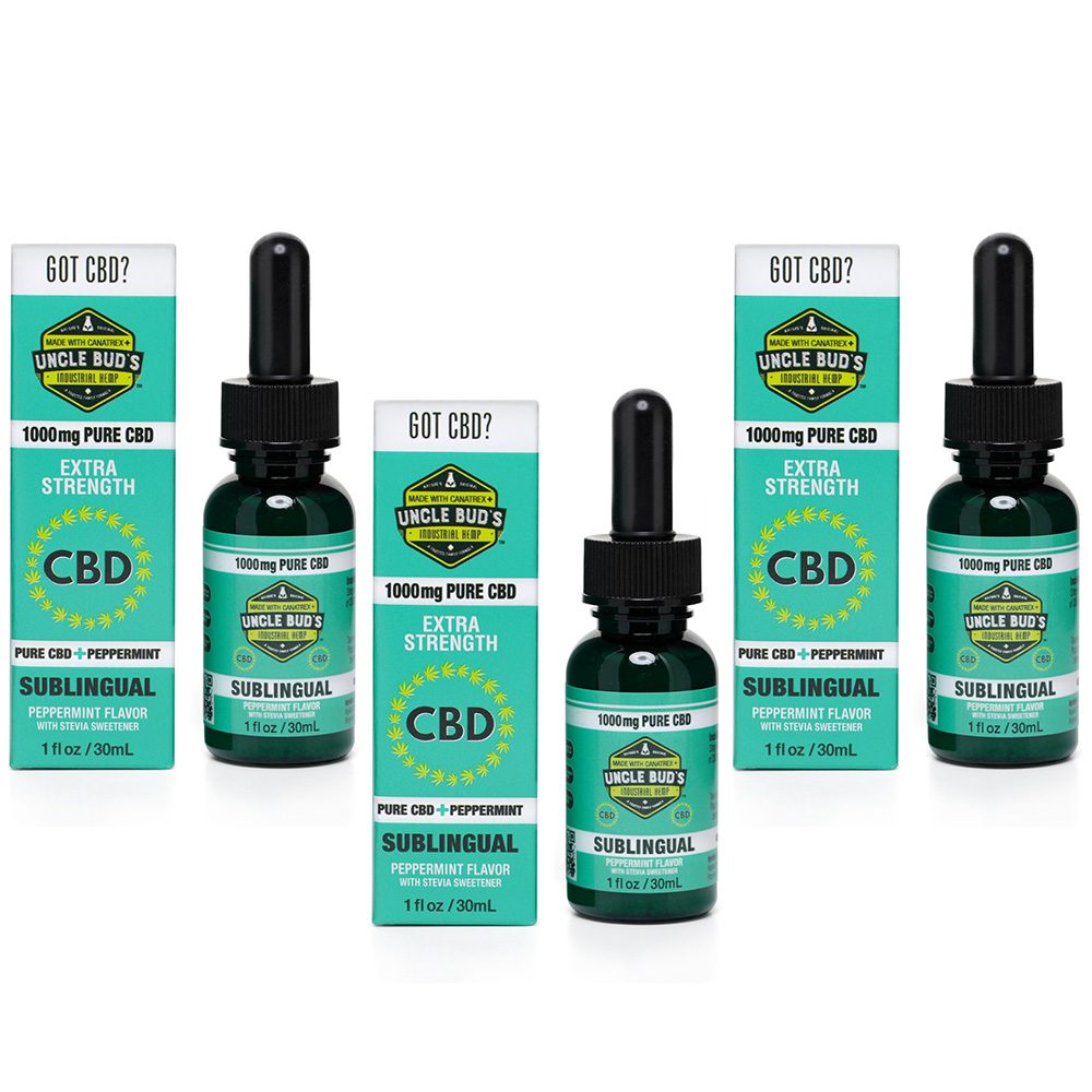 Uncle Bud’s 1000mg CBD Sublingual Tincture 3 PACK