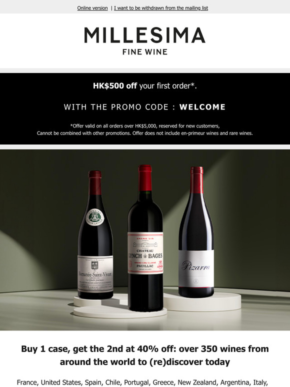 New offer: Buy 1 case, get the 2nd at 40% off